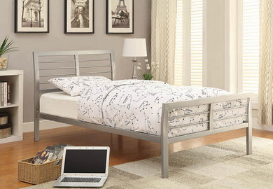 Cooper Contemporary Silver Metal Twin Bed