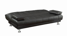 Load image into Gallery viewer, Contemporary Black and Chrome Sofa Bed