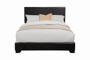 Conner Casual Black Upholstered Queen Bed