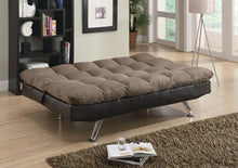 Load image into Gallery viewer, Casual Overstuffed Brown Sofa Bed