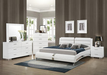 Load image into Gallery viewer, Felicity Contemporary White Upholstered Eastern King Bed