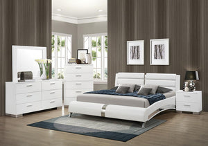 Felicity Contemporary White California King Five-Piece Set