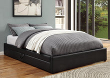 Load image into Gallery viewer, Hunter Transitional Black Upholstered Queen Storage Bed