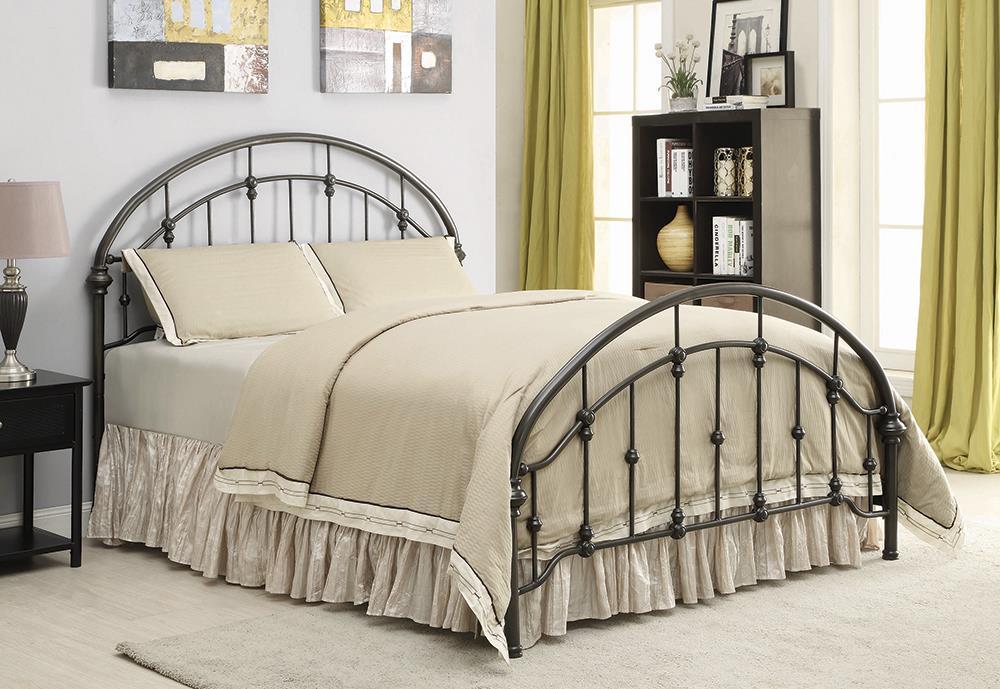 Maywood Transitional Black Metal Eastern King Bed