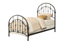 Load image into Gallery viewer, Maywood Transitional Black Metal Twin Bed