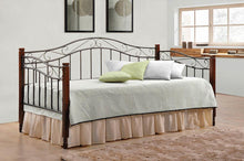 Load image into Gallery viewer, Traditional Sandy Black and Wood Daybed