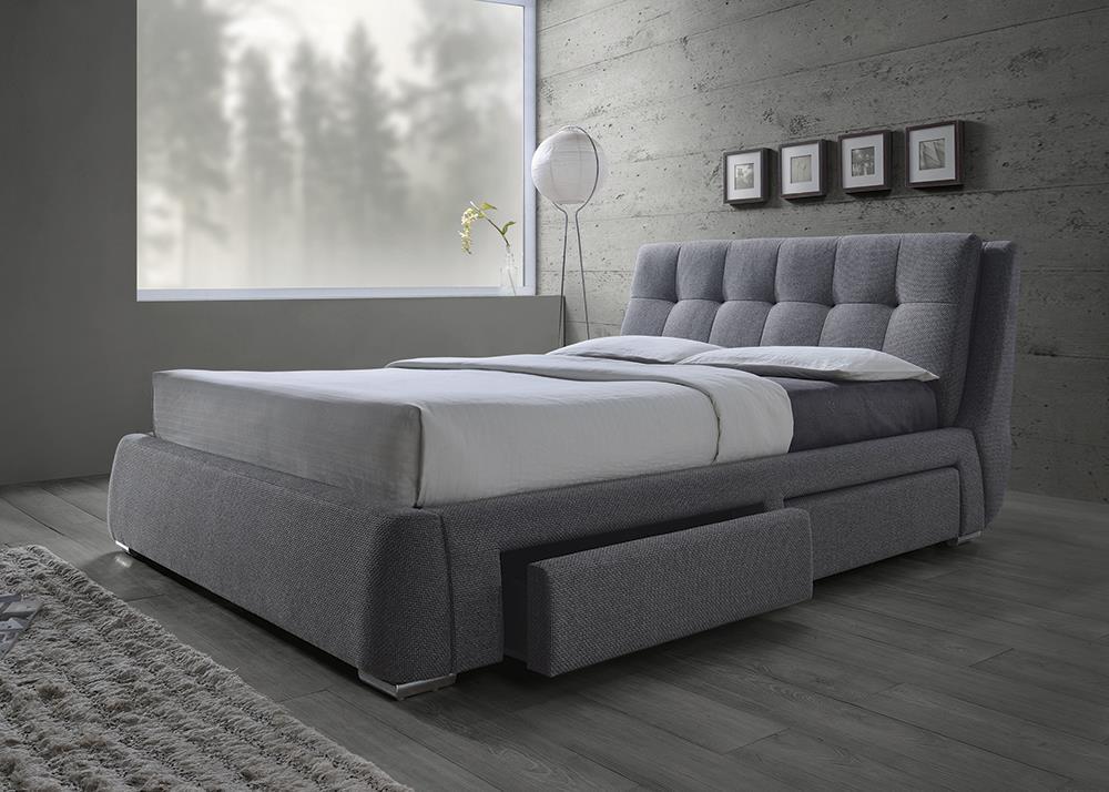 Fenbrook Transitional Grey California King Bed