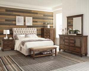 Devon Transitional Beige California King Bed