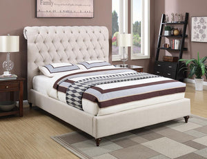 Devon Transitional Beige California King Bed