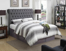 Load image into Gallery viewer, Devon Grey Upholstered Full Bed