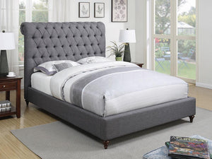 Devon Grey Upholstered King Bed