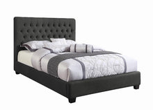 Load image into Gallery viewer, Chloe Transitional Charcoal Upholstered Full Bed