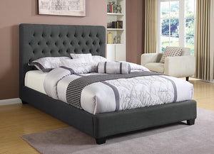 Chloe Charcoal Upholstered Queen Bed