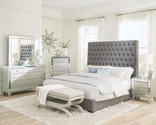 Load image into Gallery viewer, Camille Grey Upholstered King Bed