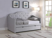 Load image into Gallery viewer, Pearlescent Grey Upholstered Daybed