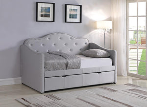 Pearlescent Grey Upholstered Daybed