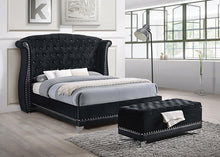 Load image into Gallery viewer, Barzini Black Upholstered King Bed