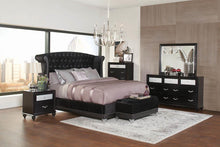 Load image into Gallery viewer, Barzini Black Upholstered King Bed