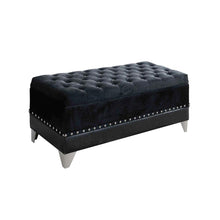 Load image into Gallery viewer, Barzini Upholstered Black Trunk