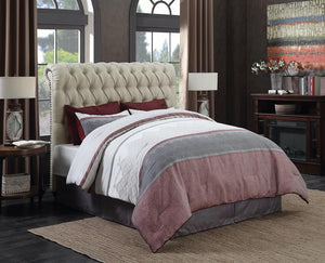 Gresham Beige Upholstered King Bed