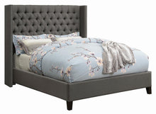 Load image into Gallery viewer, Benicia Grey Upholstered Full Bed