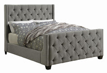 Load image into Gallery viewer, Palma Light Grey Upholstered Full Bed