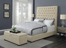 Load image into Gallery viewer, Camille Cream Upholstered California King Bed