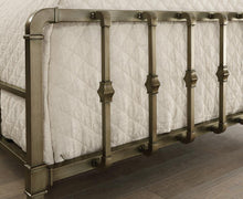 Load image into Gallery viewer, Micah Champagne Metal Queen Bed With Mold-Casted Ornaments