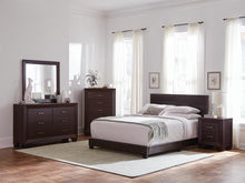 Load image into Gallery viewer, Dorian Brown Faux Leather Upholstered Full Bed