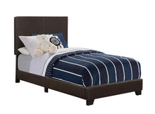 Load image into Gallery viewer, Dorian Brown Faux Leather Upholstered Twin Bed