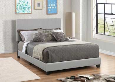 Dorian Grey Faux Leather Upholstered California King Bed