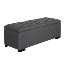 Load image into Gallery viewer, Camille Transitional Grey and Cappuccino Storage Bench