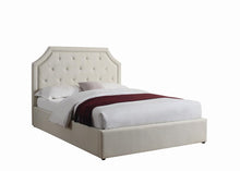 Load image into Gallery viewer, Hermosa Beige Upholstered Queen Bed With Hydraulic Lift Storage