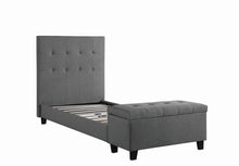 Load image into Gallery viewer, Halpert Transitional Light Grey Twin Bed