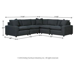 Savesto 5-Piece Sectional with Ottoman Package