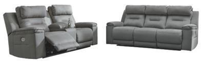 Trampton Power Reclining Sofa and Loveseat Package