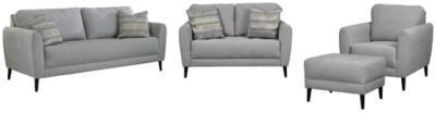 Cardello Sofa and Loveseat with Chair and Ottoman Package