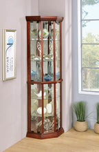 Load image into Gallery viewer, Traditional Medium Brown Curio Cabinet