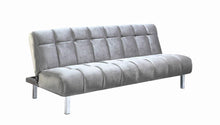 Load image into Gallery viewer, Contemporary Silver and Chrome Sofa Bed