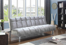 Load image into Gallery viewer, Contemporary Silver and Chrome Sofa Bed