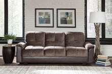 Load image into Gallery viewer, Fully Upholstered Chocolate and Brown Sofa Bed