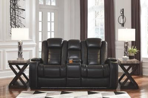 Party Time Power Reclining Sofa and Loveseat with Recliner Package