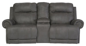 Austere Reclining Loveseat with Console