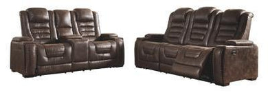 Game Zone Power Reclining Sofa and Loveseat Package