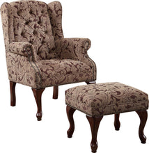 Load image into Gallery viewer, Queen Anne Light Brown Accent Chair