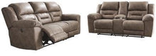 Load image into Gallery viewer, Stoneland Power Reclining Sofa and Loveseat Package