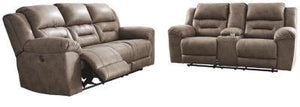 Stoneland Power Reclining Sofa and Loveseat Package