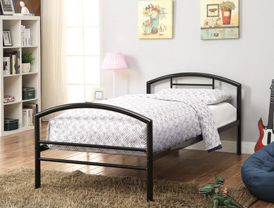 Baines Black Metal Bed