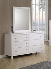 Load image into Gallery viewer, Selena Contemporary White Six-Drawer Dresser