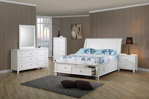 Selena Coastal White Twin Bed